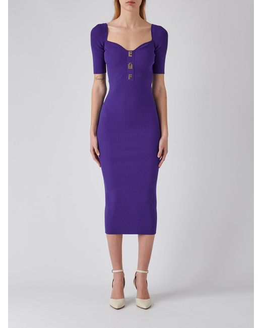 Elisabetta Franchi Purple Viscose Top-Wear