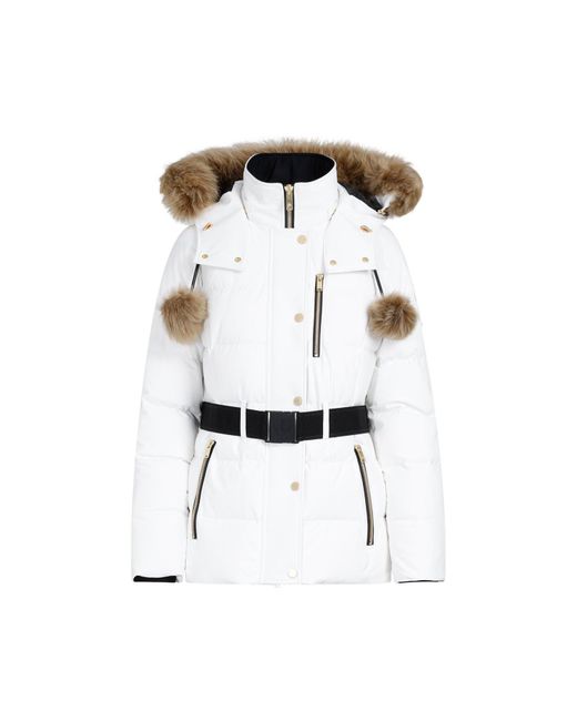 Moose Knuckles White Gold Cambria Shearling Jacket Wintercoat