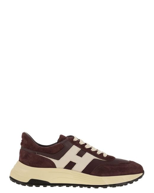 Hogan Brown Hyperlight Suede Trainers for men