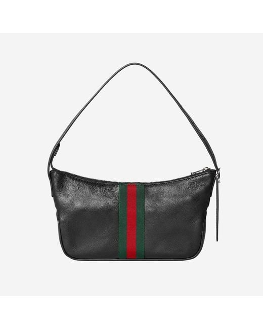 Gucci Black Shoulder Bag Lunetta Leather for men