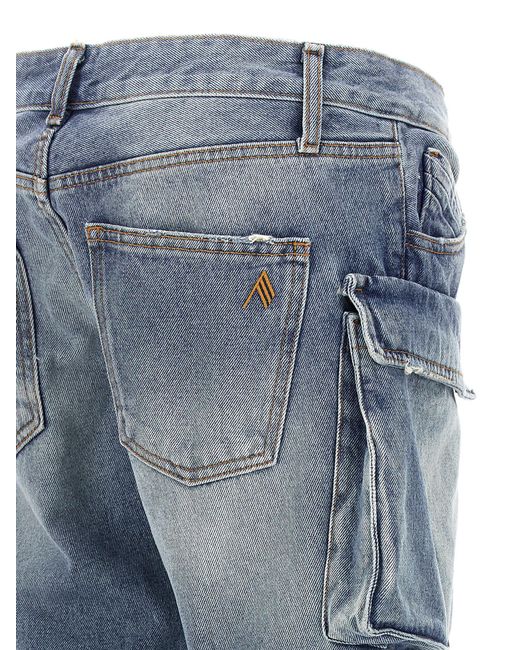 The Attico Blue Cargo Jeans