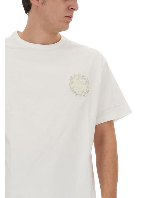 Etro White T-shirt With Logo for men
