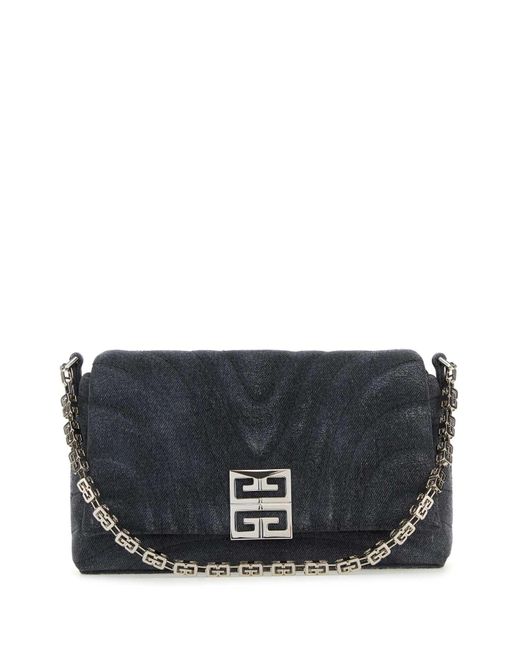 Givenchy Black Denim Medium 4G Soft Handbag