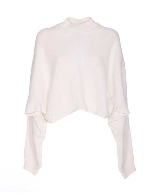 Alaïa White Batwing Sweater