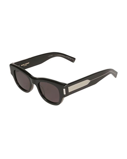 Saint Laurent Brown Round Frame Sunglasses
