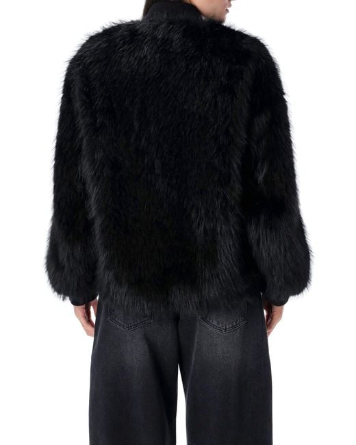 S.w.o.r.d 6.6.44 Black Eco-Fur Bomber Jacket