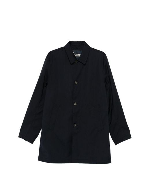 Herno Blue Jacket Virgin Wool for men