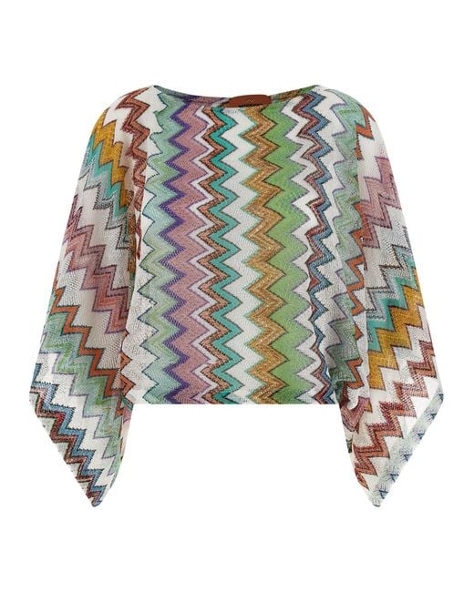Missoni Multicolor Zigzag Top Tops