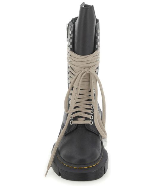 Rick Owens X Dr. Martens Black X Dr. Martens 1918 Dmxl Calf Length Boots