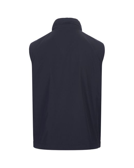 Kiton Blue Vest With Pull-out Hood for men