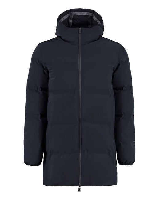 Herno Blue Long Quilted Parka for men