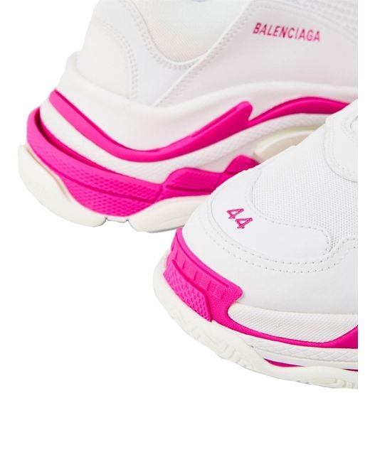 Balenciaga Pink Triple S Logo Sneakers Shoes for men