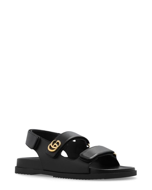 Gucci Black Double G Sandal