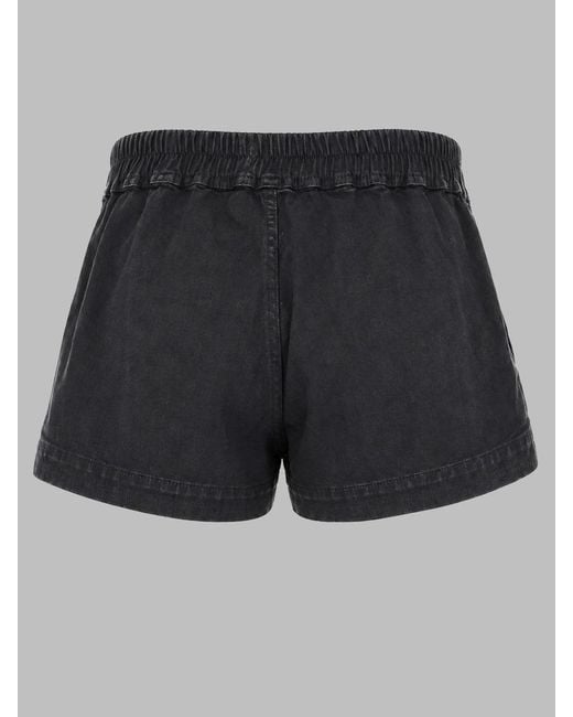Rick Owens Black Shorts Fog Boxers Cotton