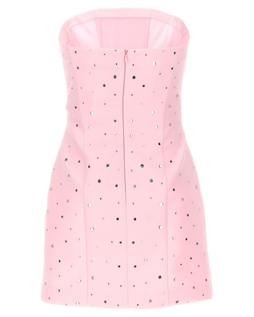 GIUSEPPE DI MORABITO Pink All Over Crystal Dress