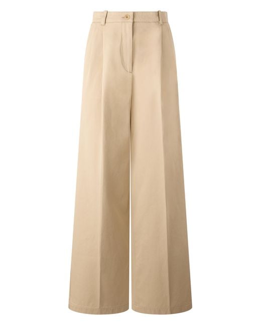 A.P.C. Natural Cotton Trousers Organic Wide-Leg