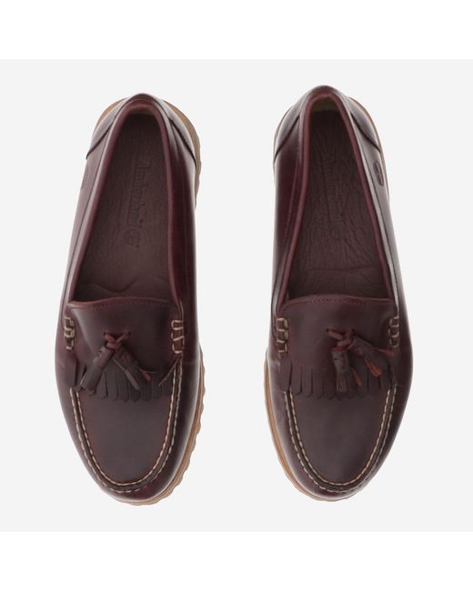 Timberland Brown Leather Loafers, And Rubber for men