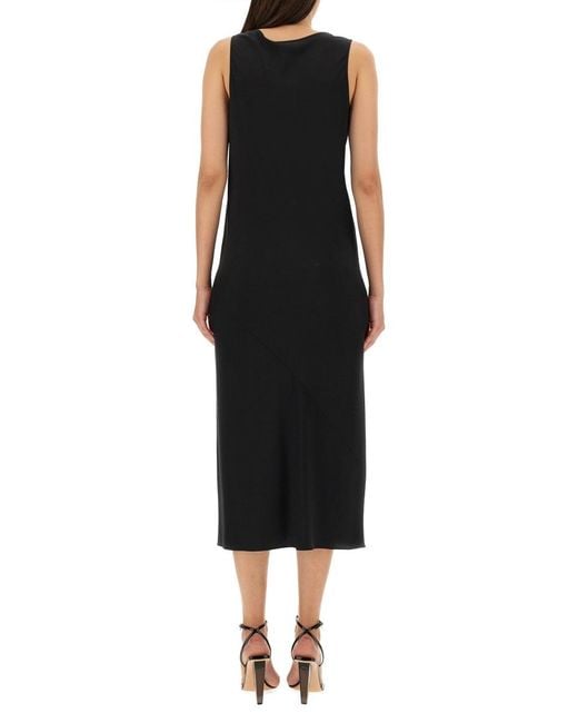 Sportmax Black Silk Dress