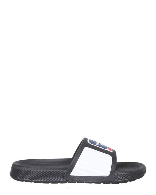 Telfar Black Rubber Slide Sandals