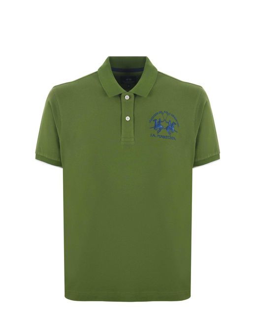 La Martina Green Polo Shirt for men