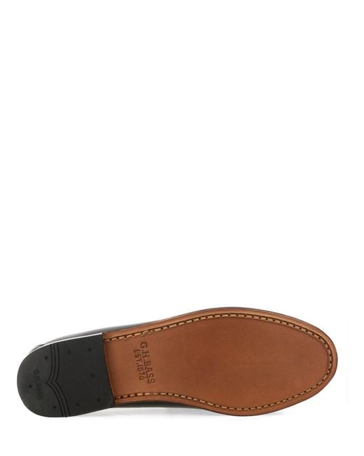 G.H.BASS Black Penny Loafers Weejuns Leather