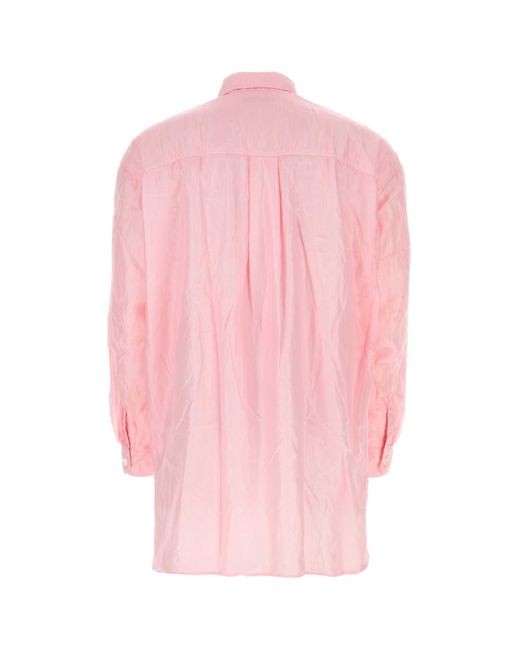 Our Legacy Pink Cotton Blend Darling Oversize Shirt for men
