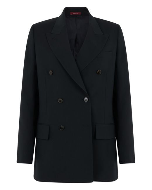Gucci Black Blazer Double-Breasted Wool Blazers
