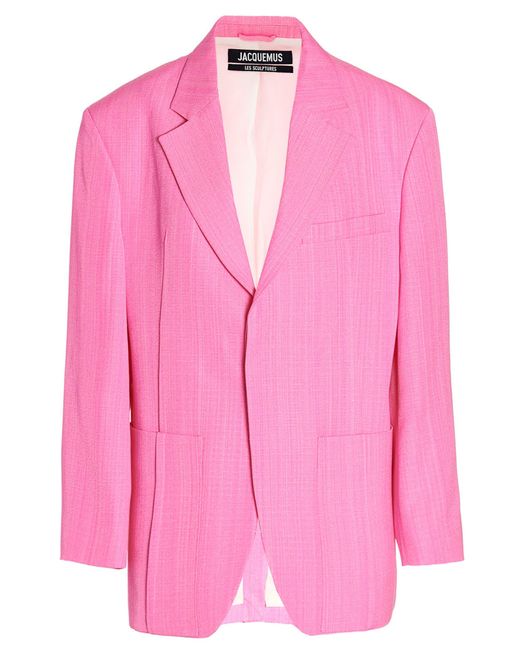 Jacquemus Pink La Veste D Blazer And Suits