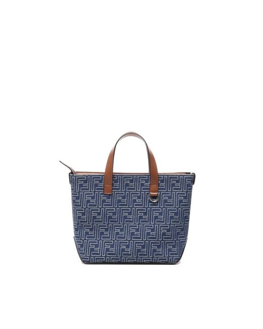 Fendi Blue Ff Small Handbag for men