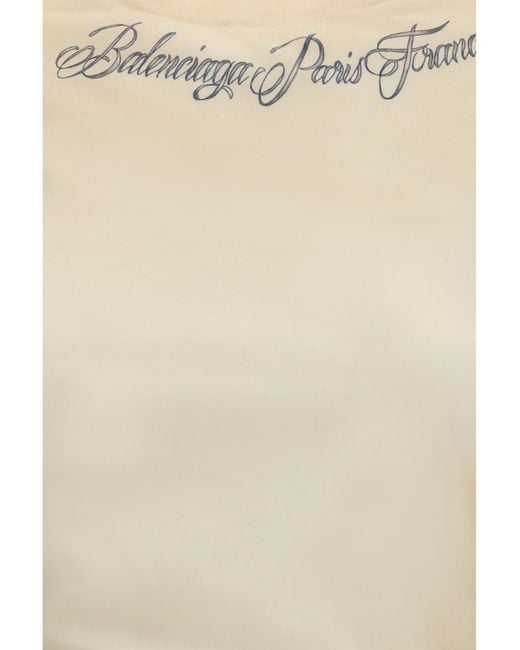 Balenciaga White Cotton T-Shirt T-Shirts