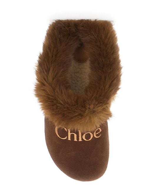 Chloé Brown Slippers Gore-Tex