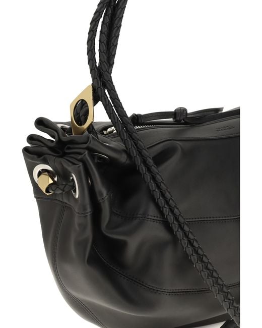 Isabel Marant Black Maia Shoulder Bag Lamb Ovis Aries