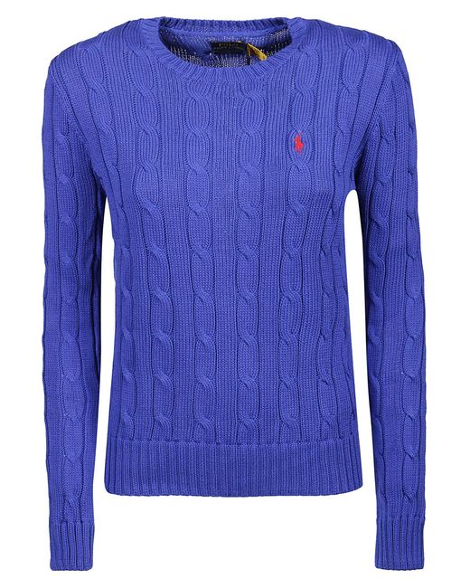 Polo Ralph Lauren Cotton Julianna Classic Sweater in Blue | Lyst
