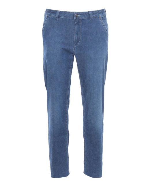 BARMAS Blue Denim Trousers for men