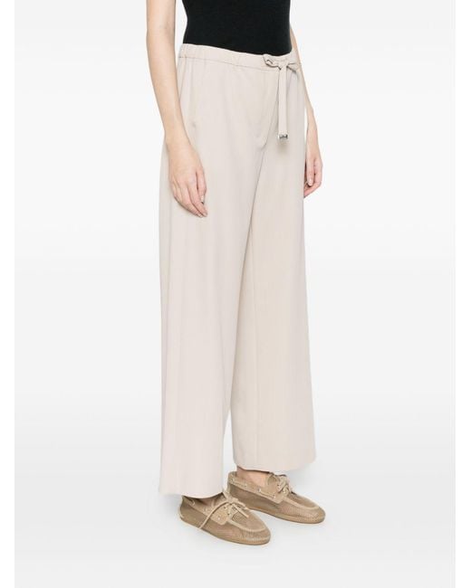 Max Mara White Trousers Smmargenta Wool