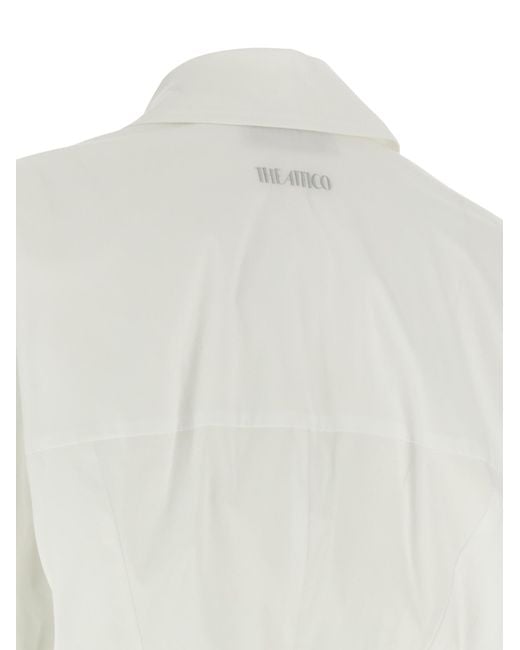 The Attico White Chemisier Dress Dresses