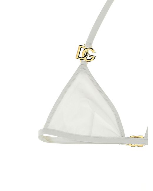 Dolce & Gabbana White Dg Bikini