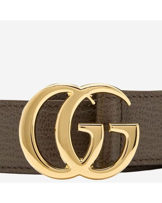 Gucci Metallic Belt Gg Marmont Hammered Calfskin