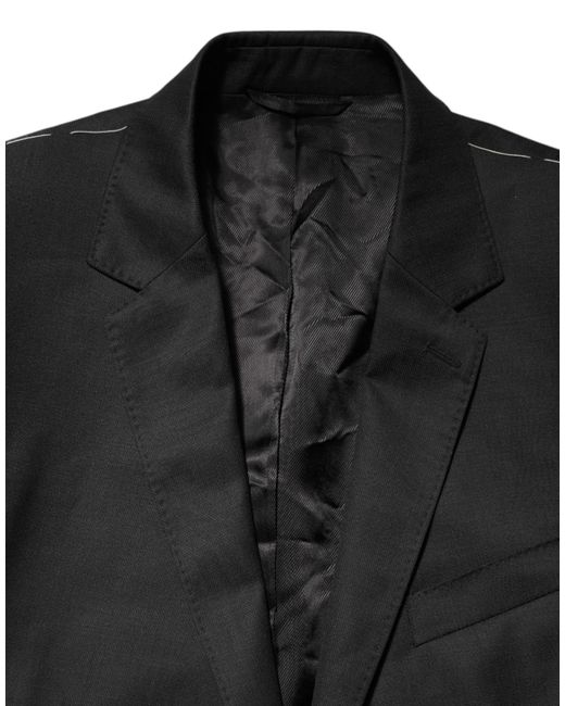 Dolce & Gabbana Black Single Breasted Coat Martini Blazer for men