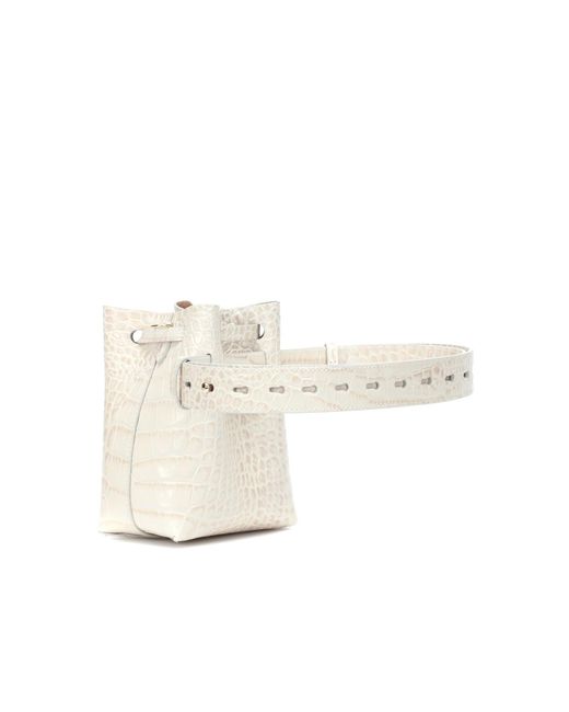 Nanushka White Minee Convertible Bucket Bag