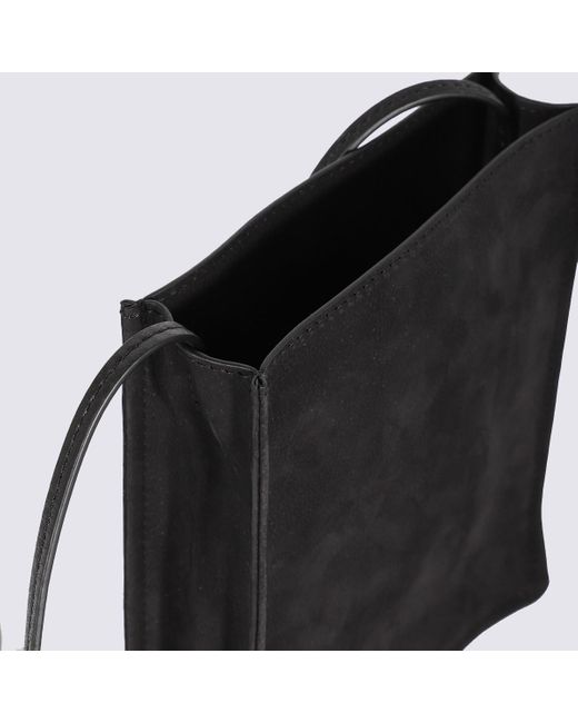 The Row Black Leather Crossbody Bag