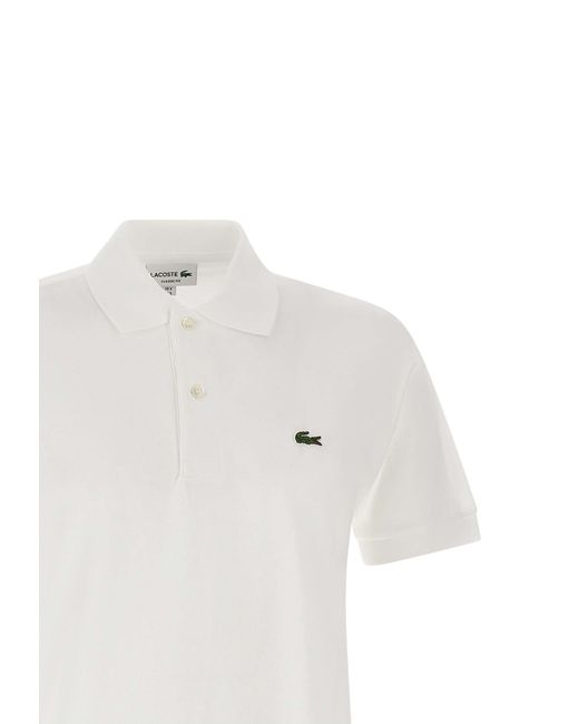 Lacoste White "l.12.12" Cotton Petit Piqué Polo Shirt for men