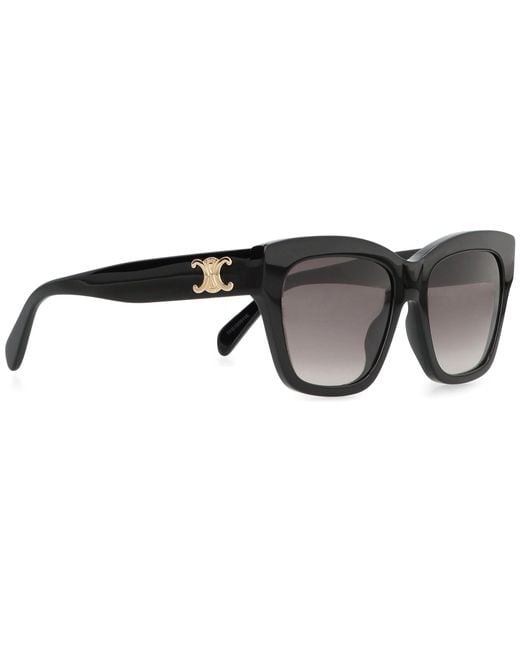 Céline Gray Triomphe Cat-Eye Sunglasses Acetate