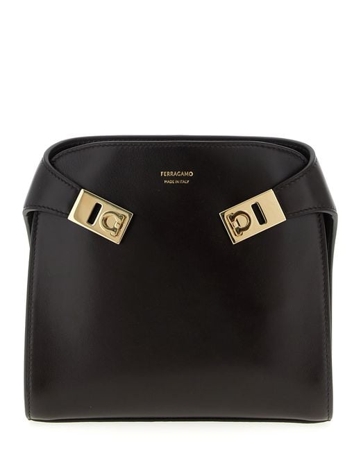 Ferragamo Black Â€˜Hug Bb Sâ€ Belt Bag