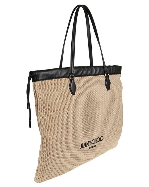 Jimmy Choo Natural Drawstring Tote/M