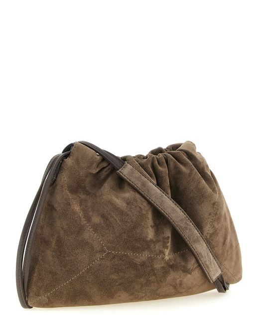 Brunello Cucinelli Brown Calfskin Clutch Bag