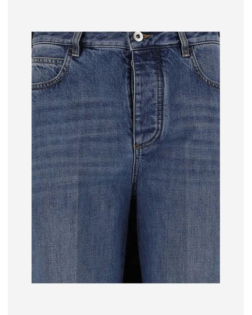 Bottega Veneta Blue Cotton Denim Jeans Trousers