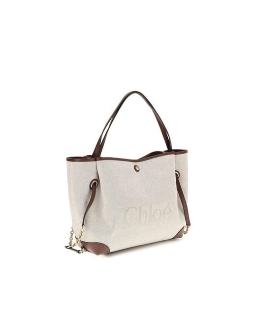 Chloé White Cotton Shoulder Bag