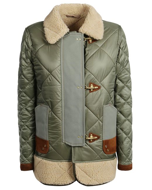 Fay Green Quilted 3 Ganci Jacket