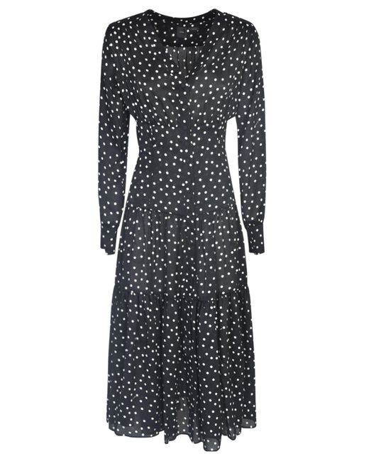 Pinko Black Dotted Print Dress